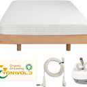 Grounding Sheet California King Size10% Pure Silver Fiber+400 Thread Organic CottonSoft Earth Grounding Bed Fitted Sheets with Grounding Cord +US Safe Adapter (72"x 84"x 13")