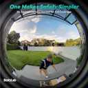 BOTSLAB Doorbell Camera Wireless, 5MP Video Doorbell, 180Panoramic View, No Monthly Fee, 2.4 GHz WiFi, AI Motion Detection, VR Mode (Black Grey)