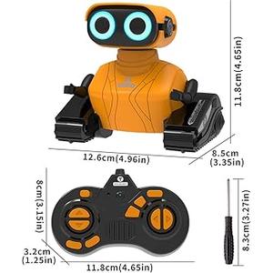 Robots for Kids, 2.4Ghz Remote Control Robot Toys with LED Eyes & Flexible Arms, Dance & Sounds, RC Toys for 3 4 5 6 7 8 Year Old Boys Girls (Orange)