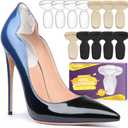 ONUEMP 12 Pieces Heel Pads for Shoes, Silicone High Heel Protectors Grips Inserts for Women Men, Comfort Foot Pad Cushions Filler for Pain Relief, Shoes Too Big, Blister Prevention