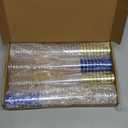 36 Pcs Plastic Champagne Flutes 4.5 oz Clear Toasting Glasses Cocktail Cup Wine Disposable Champagne Glass for Wedding Graduation Summer Birthday Party (Blue,Gold)