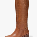 Coutgo Women's Knee High Boots Square Toe Chunky Block Heel Tall Boots Comfortable Low Heel Shoes 8