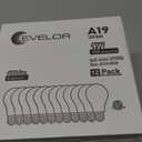 evelor A19 LED Light Bulbs, 60 Watt Equivalent, Soft White 2700K with E26 Base, Efficient 9W, 800 Lumens, Non-Dimmable, Warm White, 15000 Hours, Ideal for Bedroom Living Room, 12-Packs