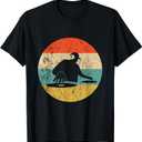 Turntable Beatmaker EDM Techno DJ Disc Retro Vintage Sunset T-Shirt (XL, Black)