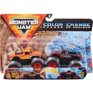 Monster Jam, Official El Toro Loco vs. Northern Nightmare Color-Changing Die-Cast Monster Trucks, 1:64 Scale