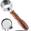 54mm Bottomless Portafilter with Puck Screen, Compatible with Breville BES870/880 & Solis, 3-Ear Stainless Head