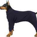 Fleece Dog Sweater for Dog for Daily Run Walk Sleep Pet Winter Jacket & Windproof Clothes Coat 2XL Navy Blue