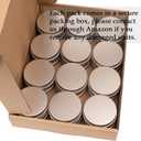 2 oz / 60ml Screw Top Aluminum Tin Jar with Screw Lid and Blank Labels - Pack of 23 (Champagne)