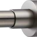 Shower Curtain Rod Tension- Never Rust No Drill Non-Slip Spring Tension Shower Rod, 43-73 inches 304 Stainless Steel, Brushed Nickel
