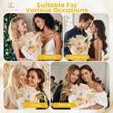 TINGE TIME Preserved Flowers Bouquet, Platinum Faux Rose Bouquets, Eternal Roses Bouquet for Wedding, Table Centerpieces, Mothers Day, Birthday Gifts, Anniversary, Graduation(White & Gold)