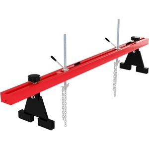 1100 LBS Engine Support Bar Engine Transverse Bar 2 Point Lift Holder with Dual Hooks for Home Garage & Auto Repair Shop