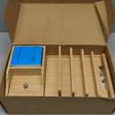 Bamboo Charging Station for Multiple Devices with 5 Port USB Charger, 5 Charger Cables and Smart Watch Stand. Wood Desktop Dock Stations Electronic Organizer for Cell Phone, Tablet, Watch, Office (Style 2)