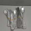 Meythway 40-Piece Vintage Carved Silverware Set for 8, Stainless Steel Flatware Set with Knife/Fork/Spoon, Cutlery Set for Home and Kitchen, Utensil Set with Dishwasher Safe