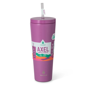 Manna Axel Stainless Steel Tumbler With Straw - Purple 26 oz
