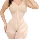 M MYODRESS Fajas Colombianas Shapewear for Women Tummy Control Bodysuit Body Shaper for Women Post Surgery Compression (Beige), M