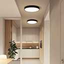 Ganeed LED Ceiling Lights, Modern Ceiling Lamp, 27 W 15.7-Inch Round Flush Mount Lighting Fixture, Kitchen Light Fixture for Dining Room Hallway Living Room Bedroom Office, Black