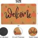 Hello-Pumpkin-Welcome-Doormat Artificial Coir Welcome Mat Fall Door Mat Harvest-Festival Front Door Mat for Entrance 17 x 29 Inch