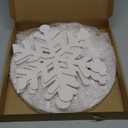 Lallisa 12" Snowflake Frozen Cake Stand White 3D Snowflake PVC Cake Decorations with Engraved Snow Themed Holder Winter Dessert Stand Centerpieces for Frozen Winter Birthday Party Supplies