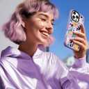 2 x GVIEWIN Magnetic for iPhone 16 Pro Max Case Compatible with Magsafe, [Screen & Camera Lens Protector] Fashion Pattern Translucent Shockproof Phone Cover for 16 Pro Max 6.9" (Moonlit Party/Purple)