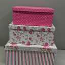Elegant Decorative Themed Extra Large Nesting Gift Boxes -6 Boxes- Nesting Boxes Beautifully Themed and Decorated - Perfect for Gifts or Simple Decoration Around the House! (Flower)