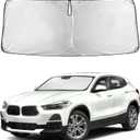 EcoNour Windshield Sunshade Compatible for BMW X2 2018-2021 2022 2023 | Sun Visor for Front Windshield & Window Sun Shade Cover, UV Heat Blocker & Protector, Car Accessories