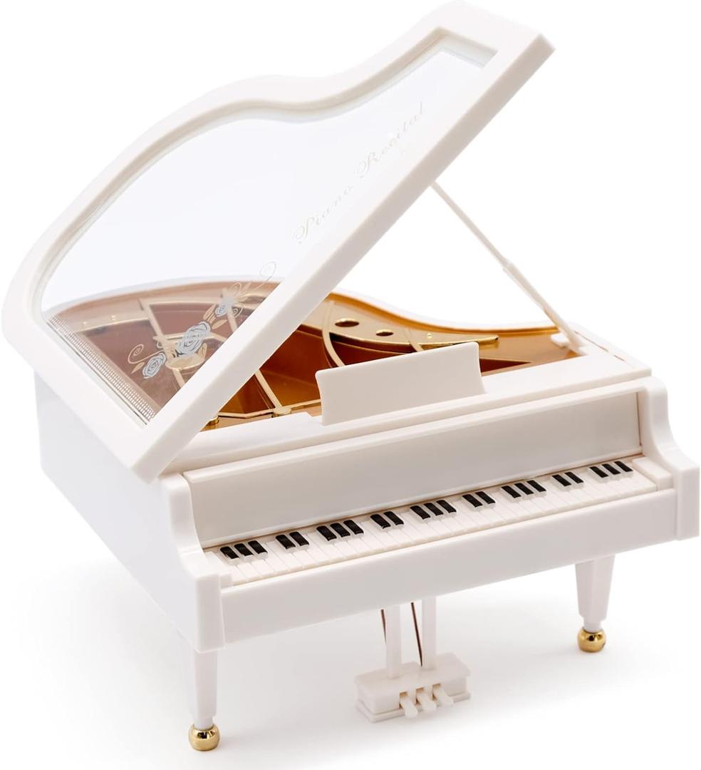 Piano Music Box, Wind Up Musical Boxes, Classical Music Box for Girls Birthday Gift or Desk Decoration Ornament Piano Music Box, Wind Up Musical Boxes, Classical Music Box for Girls Birthday Gift or Desk Decoration Ornament