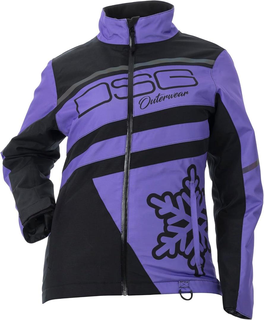DSG Outerwear Women's Waterproof, Snowmobile Trail Jackets (Purple, M)