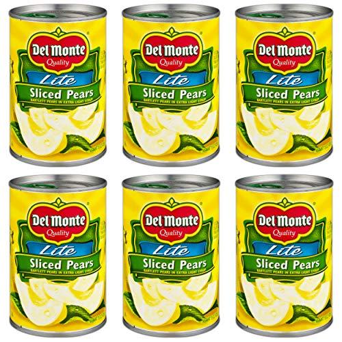 Del Monte Lite Sliced Pears (Bartlett) in Extra Light Syrup 15oz Can (Pack of 12), EXP 28/OCT/2025