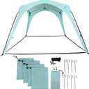 Pop N Go Beach Canopy Windproof, Beach Tent with Quick Setup, UV Shade, Lightweight & Portable Design Perfect for Beach Days, Outdoor Play, Camping & Family Adventures (Sweet Mint)