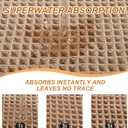 Luxury Waffle Bath Mat, Super Absorbent Non Slip Bathroom Rugs, Boho Ultra Soft Comfort Machine Washable Quick Dry Floor Mats with Tassels (Brown, 17" x 24")