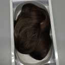 Hair Toppers for Women Thinning Hairs 24 Inch Long Layered Topper Curly Synthetic Wiglets Pieces Hand-Tied Hairline Synthetic Clip on Hair Topper for Women Dark Brown Mix Golden Brown