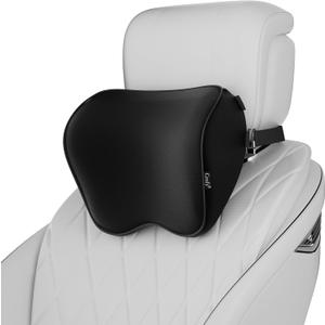 2-Pack Car Neck Pillow, Headrest Pillow with Adjustable Strap, Black, Standard