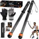Cordless Battle Ropes Adjustable Trainer, Ropeless Weighted Portable Exercise Equipment for Home Gym Workouts, Compact Arm Strength for Men Women, Heavy Flex Rope Stick Fitness Gift