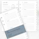 Beautiful 2026 Daily Planner Inserts for 6 Ring Binders - Durable Paper Refill Set 3.75" x 6.75" Personal Planner Size - Incl. Tabs & Monthly Calendar Spreads - From January 2026 - December 2026