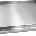 Parts DS127 Stainless Steel BBQ Cooking Griddle, Universal Flat Top Griddle with 2 Handles for Most Gas Grills, W25"D16"H2.75", Heavy Duty Stainless Steel Griddle 1pc, Large size