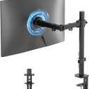 Suptek Single LED LCD Monitor Desk Mount Heavy Duty Fully Adjustable Monitor Stand for 1 / One Screen up to 27 inch (15.75" Tall, Black)