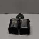 VekAuto 1 Pc Square Curved Slant Cut Dual Exhaust Tip for Toyota Land Cruiser Prado GDJ/TRJ150 Series 3.0" Inlet 7.1" Length Stainless Steel Black Rear