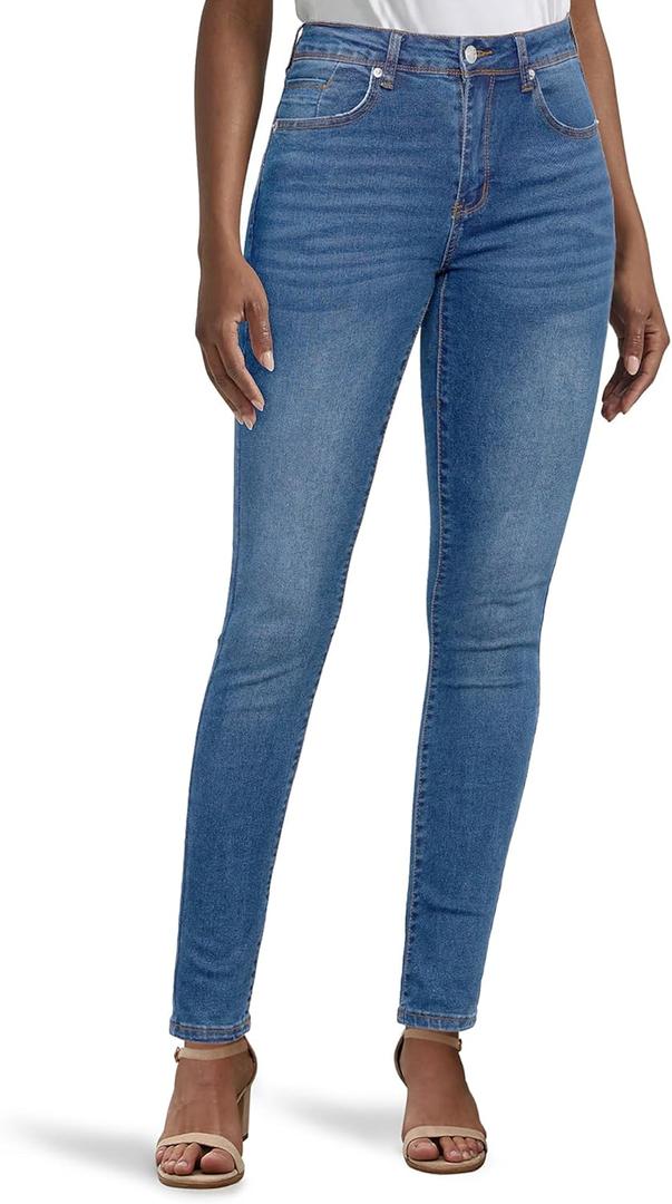 LookbookStore Skinny Jeans for Women Trendy High Waist Slim Fit Comfort Jeggings Jeans Stretchy Denim Pants Work Casual (Blue, XS)