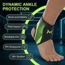 Ankle Brace Adjustable Lace-Up Support with Breathable Compression Sleeve, Arch Support & Stirrup Straps for Basketball, Sports Stability, Sprain Recovery Unisex for Men & Women (2 pcs Green)