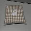 Aryeleay 2 Pack Taupe White Plaid Ruffle Throw Pillow Covers, 100% Cotton Gingham Checkered Farmhouse Decorative Pillow Shams for Bed/Sofa-18 x18