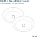 Moen Laris Chrome One-Handle Single Hole Modern Bathroom Sink Faucet with Optional Deckplate and Spring Loaded Drain Assembly, 84014
