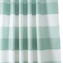 Green Fabric Shower Curtain for Bathroom: Luxury Waffle Striped Diamond Jacquard Weave 70x72, Green
