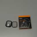 Misxi 2 Pack Tempered Glass Case Compatible for Apple Watch Series 11 (2025) Series 10 46mm, Hard PC Screen Protector Overall Protection Scratch-Resistant Cover for iWatch, 1 Blue + 1 Transparent