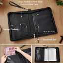 Beinou Bible Cover Case for Women PU Leather Bible Bag Bible Carrying Case Study Supplies Accessories with Tabs for Women, Black