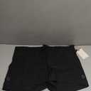 MixMatchy Women's Casual Body Enhancing Comfort Cuffed Shorts with Pockets Black, L