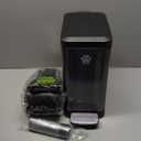 Dog Poop Trash Can Outside with Poop Scooper for Dogs, 12L/3.2Gal Metal Outdoor Garbage Can with Lid Suitable for Small, Medium and Large Dogs (Tungsten Steel)