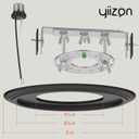 Recessed to Pendant Light Converter Kit - 6 Inch Can Light Conversion, Includes E26 Socket, Mounting Bracket, Round Ceiling Plate & 3D Black Cover