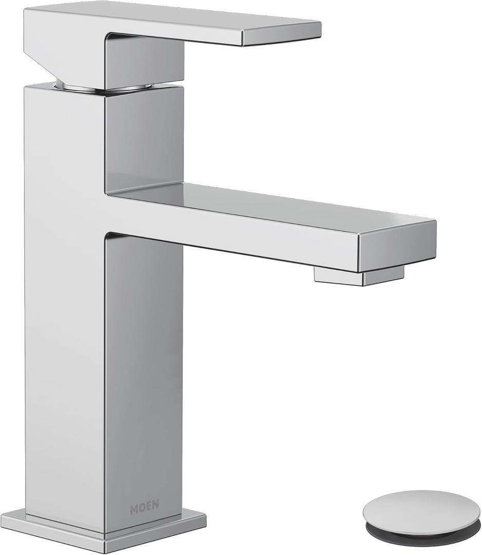 Moen 84771 Revyl Chrome Single-Handle Bathroom Faucet with Drain