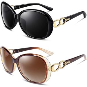 Sunier Sunglasses Womens Polarized Trendy Oversized Sun Glasses Fashion Ladies Shades 100% UV400 Protection S85