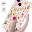 Compatible for iPhone 15 Plus Cases with Design, Cute Transparent Phone Case for Women Girls Girly with Heavy Duty Protective Bumper (Clear Watercolor Floral)